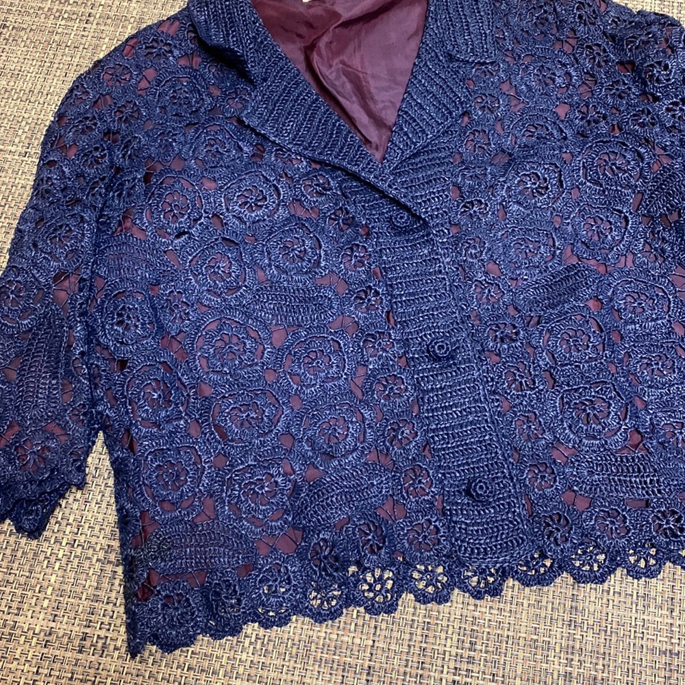 Rafia L VINTAGE cropped jacket INCREDIBLE!!